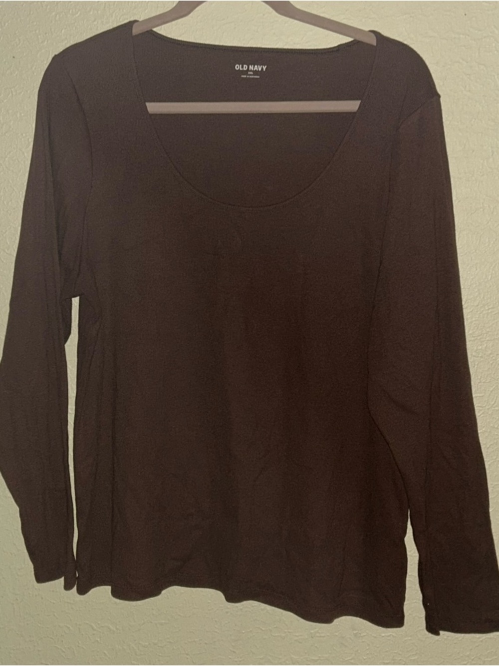 Old Navy Scoop Neck Long Sleeve Top - Brown